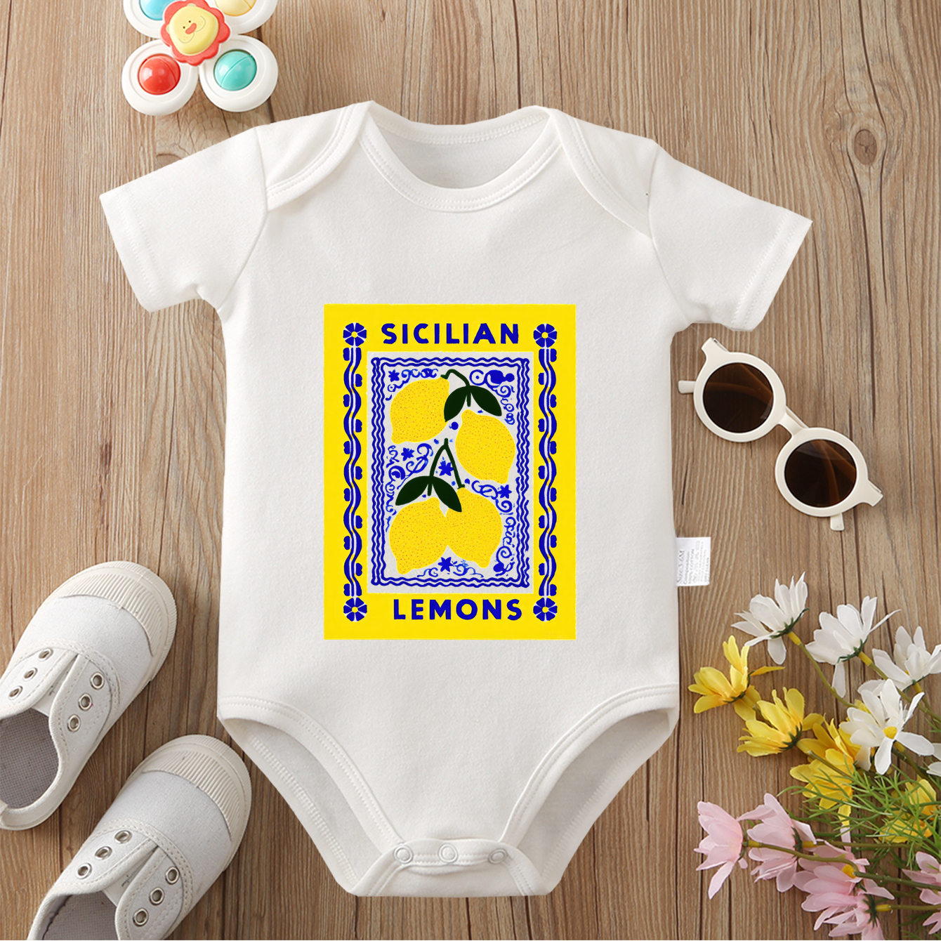 Baby Food Intake - 100% Cotton Onesie Summer Food I