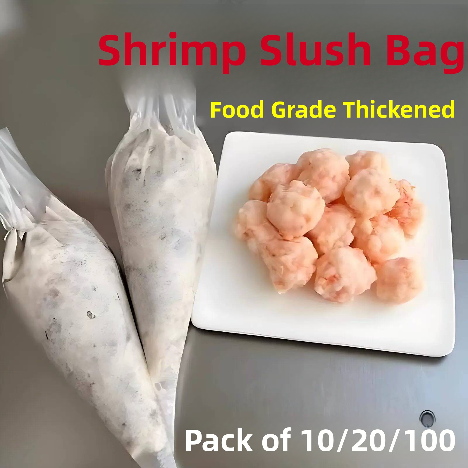 Baby Food Shrimp - Disposable Paste Bag for Shrimp Slurry