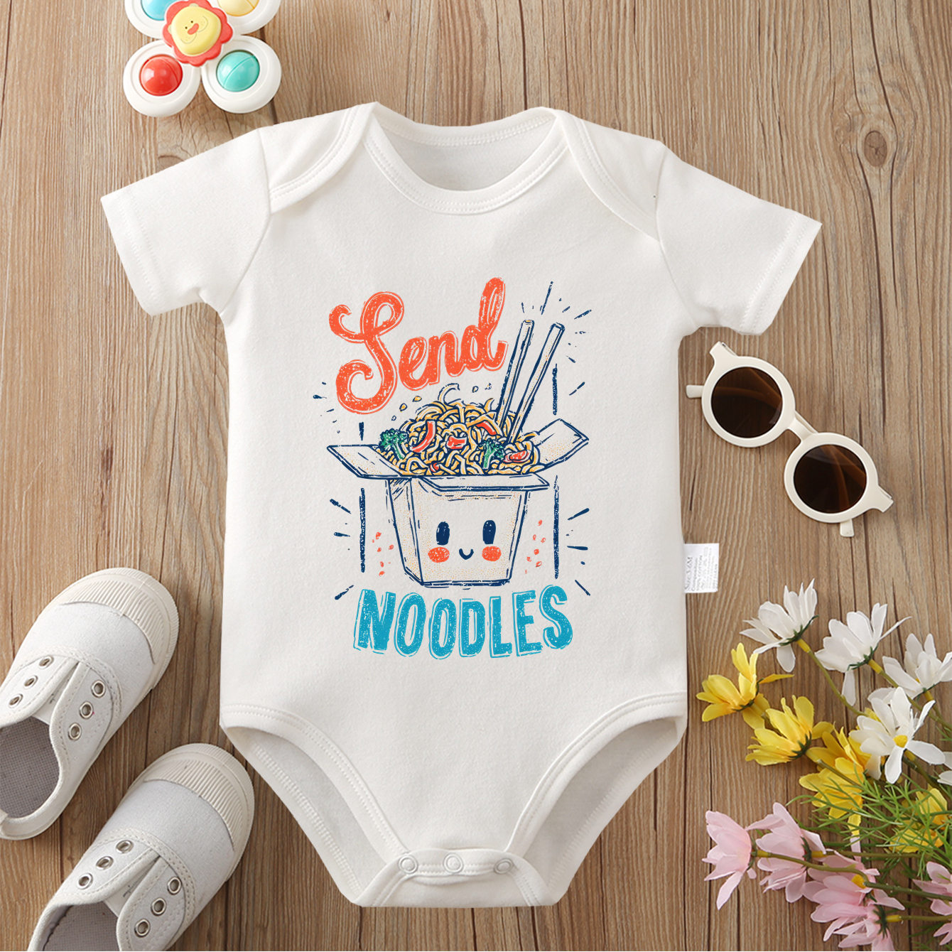 Baby Food Intake - 100% Cotton Onesie Summer Food I