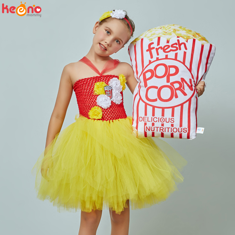 Baby Food Intake - Popcorn Inspired Girls Tutu Dress Children
