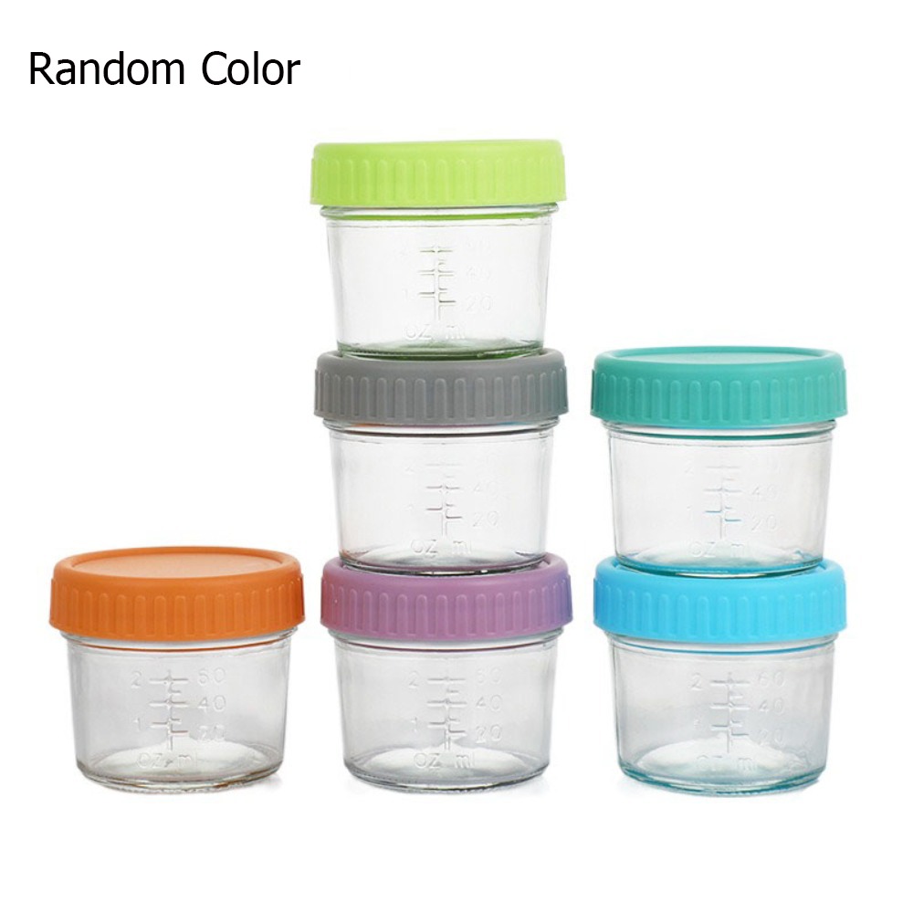 Baby Food Glass Jar - 6pcs Multipurpose Glass Baby Food Jar