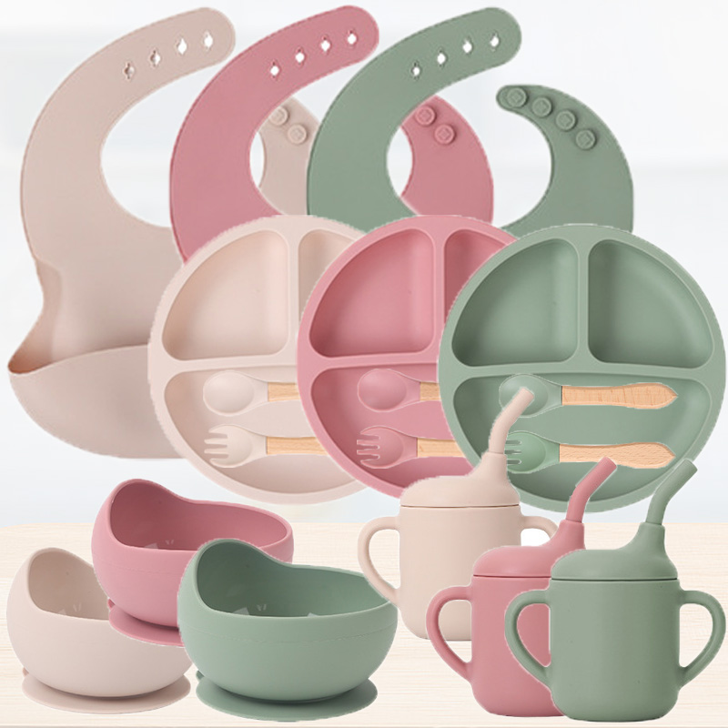 Baby Food Quantity - Children's silicone tableware set Baby Complementary