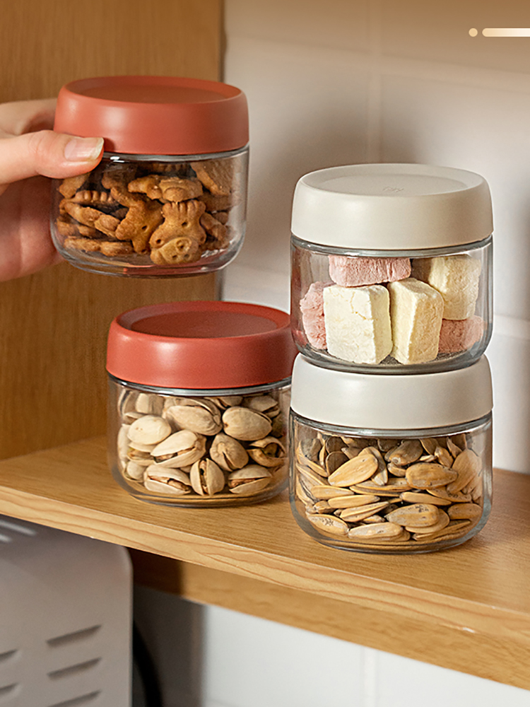 Baby Food Glass Jar - 280ml Glass Sealed Jar Candy Nuts