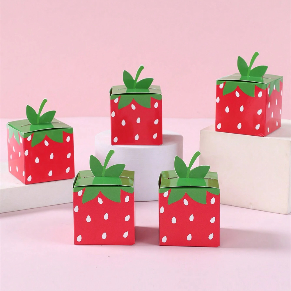 Baby 1 Year Food - 10Pcs Sweet Fruit Strawberry Theme Paper