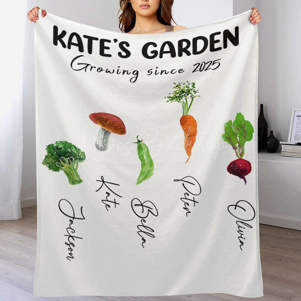 Baby Food Healthy - Cute Vegetable Garden Theme Custom Name