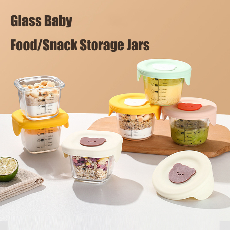 Baby Food Glass Jar - 180ml Glass Baby Food Storage Jars