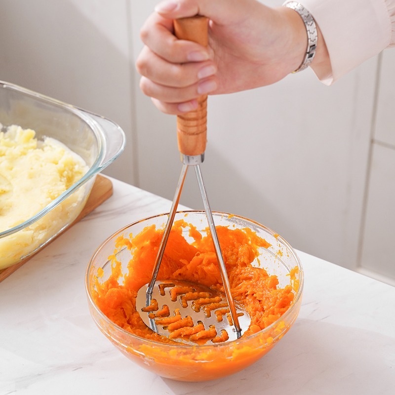 Baby Food Healthy - Stainless Steel Potato Masher–2 Pack,Easy Press