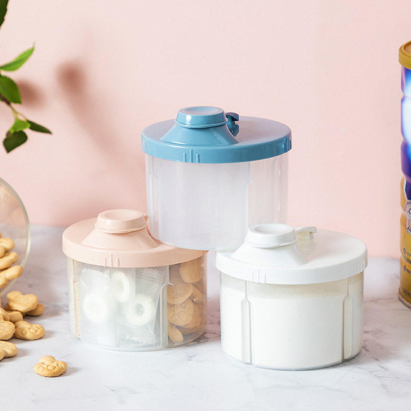 Baby Food Glass Jar - 1pc Portable Four-Layer Milk Powder Box,