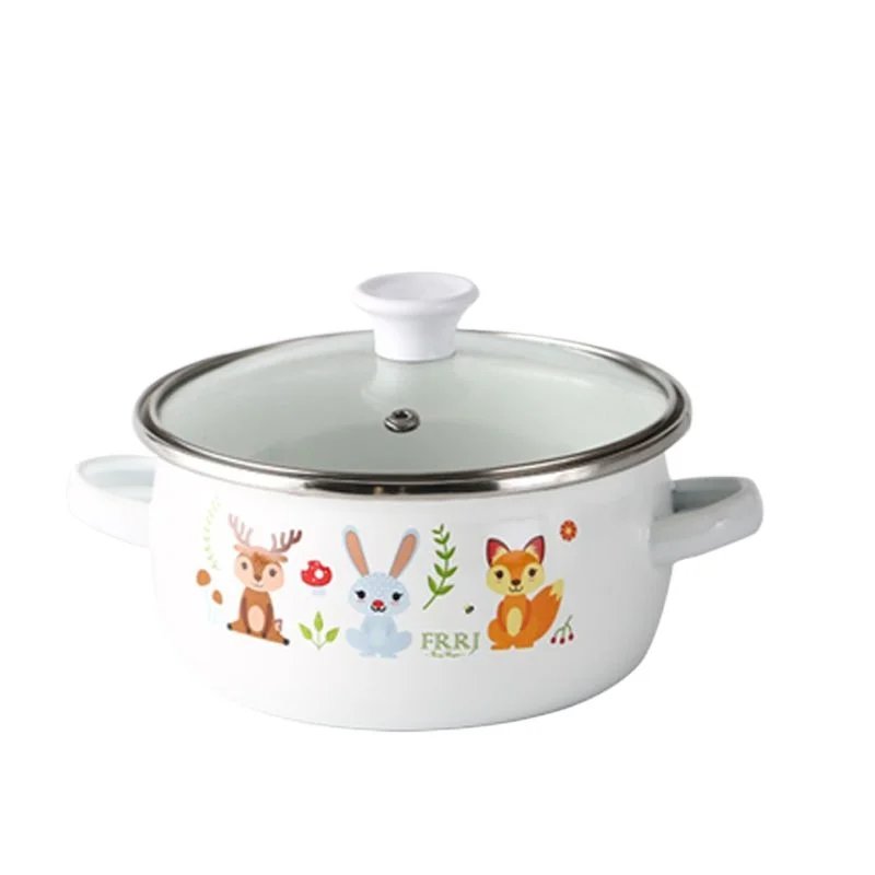 Mini Enamel Soup Pot with Lid, - Baby Food Healthy recension och pris