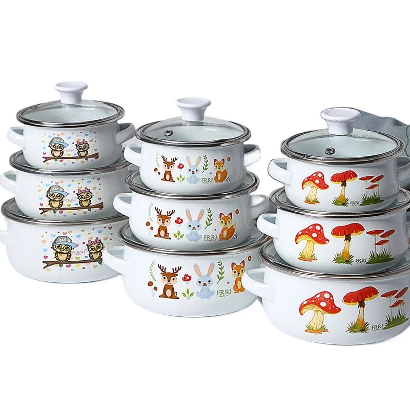 Mini Enamel Soup Pot with Lid, - Baby Food Healthy recension och pris