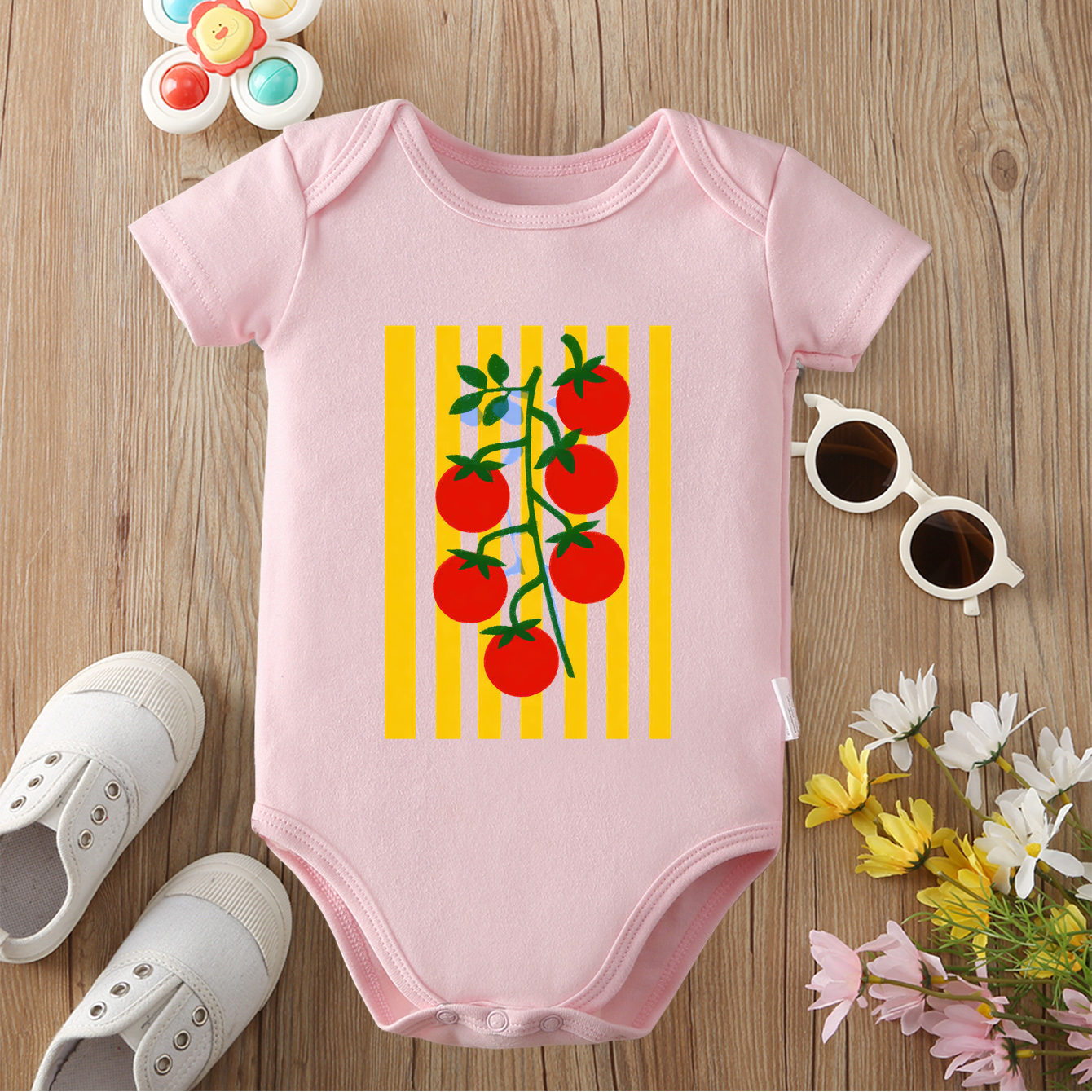 Pure Cotton Onesie Summer Food - Baby Food Intake recension och pris