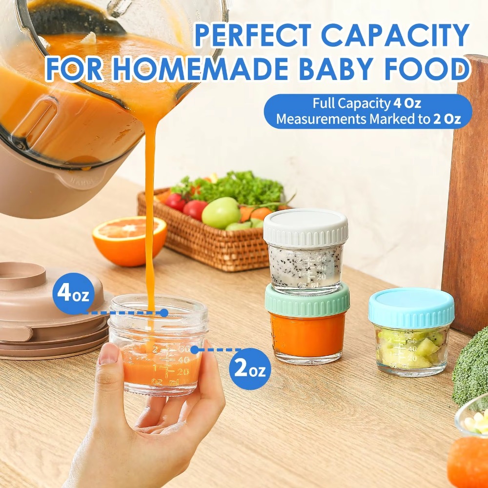 6pcs Mason Jar Glass Baby Food - Baby Food Glass Jar recension och pris