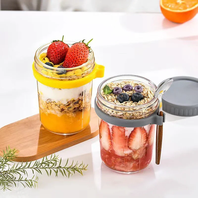 Portable Cereal Breakfast Cups - Baby Food Glass Jar recension och pris