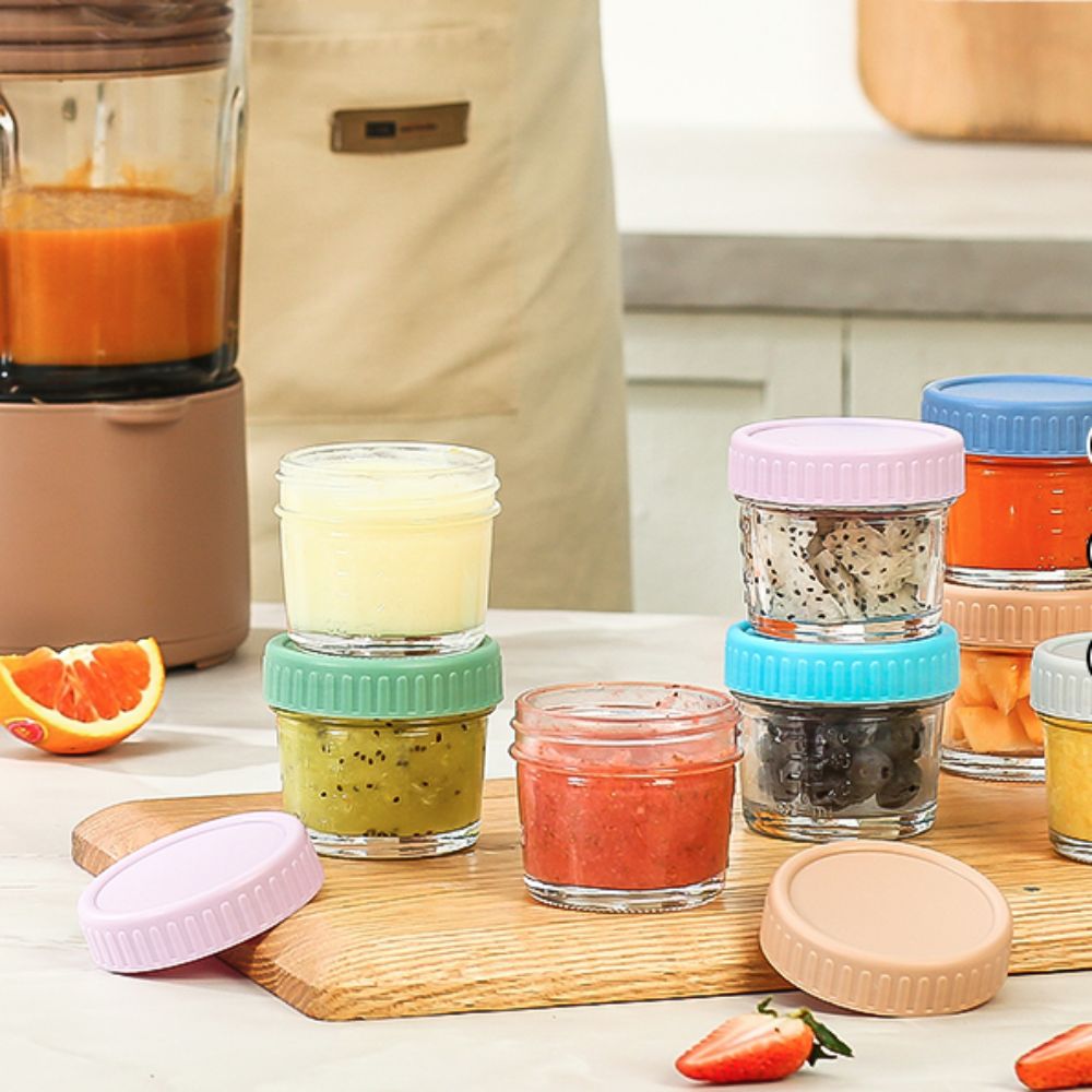 6pcs Mason Jar Glass Baby Food - Baby Food Glass Jar recension och pris