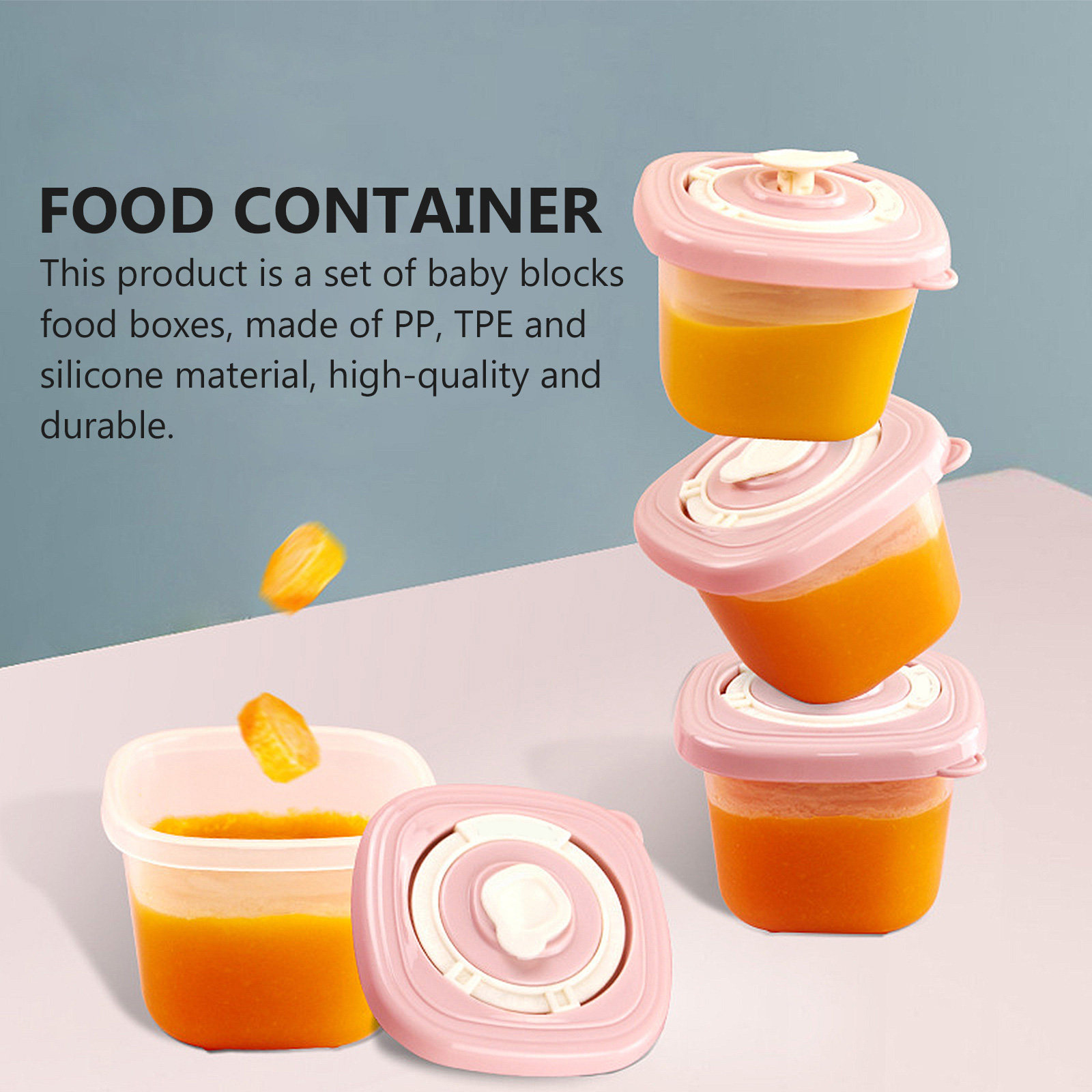 1Set Baby Blocks Food Box Stor - Baby Food Healthy recension och pris