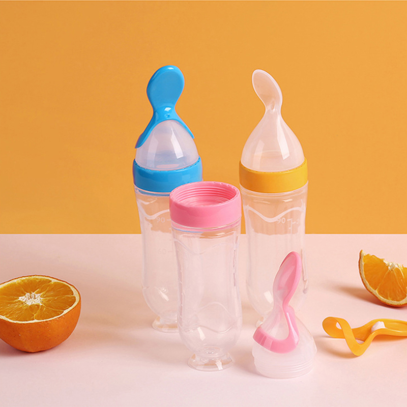 Squeezing Feeding Bottle Silic - Baby Food Diet recension och pris