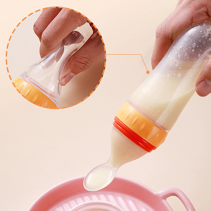 Squeezing Feeding Bottle Silic - Baby Food Diet recension och pris