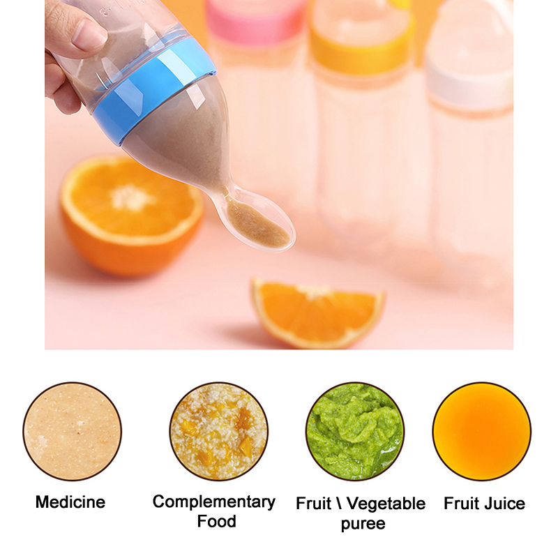 Squeezing Feeding Bottle Silic - Baby Food Diet recension och pris