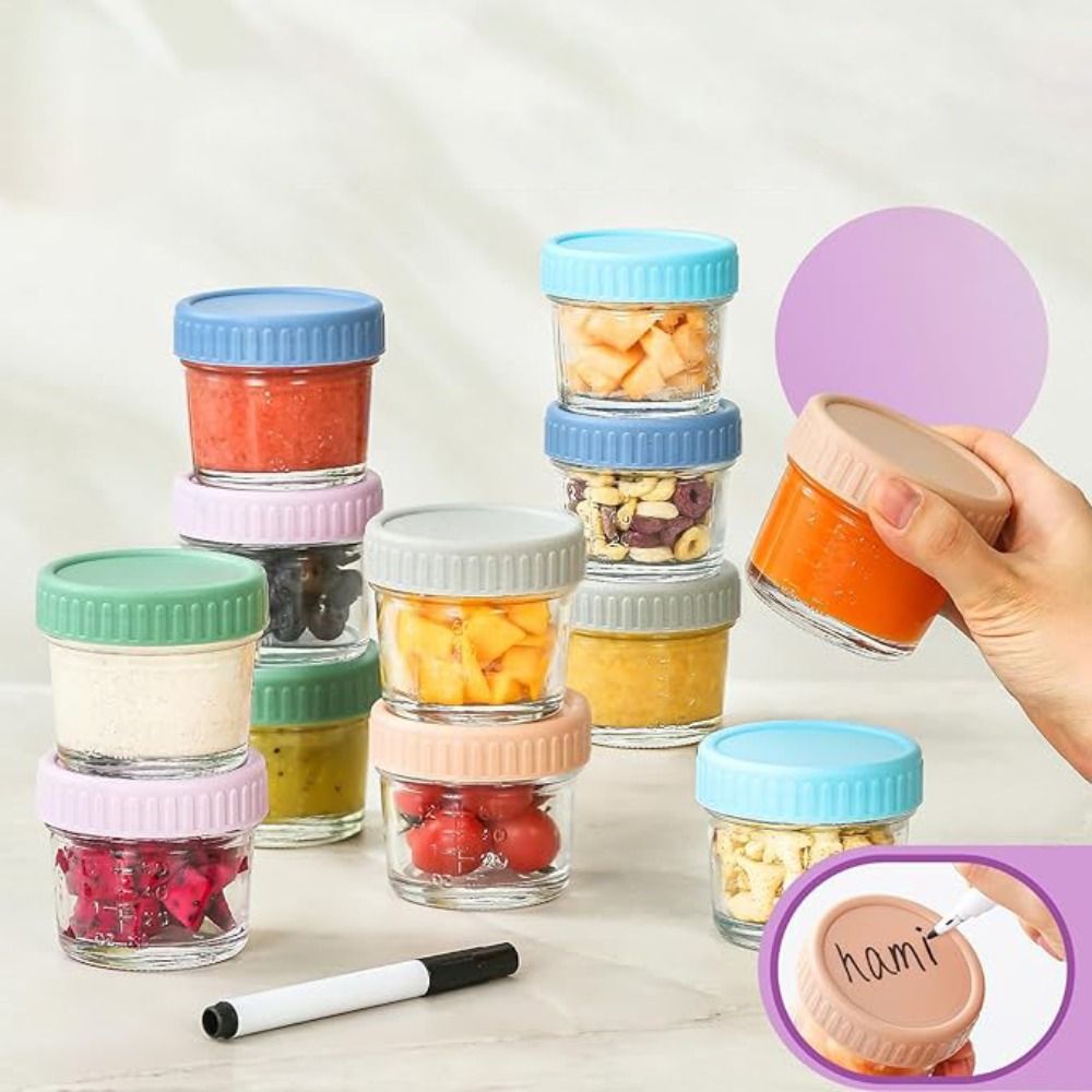 6pcs Mason Jar Glass Baby Food - Baby Food Glass Jar recension och pris