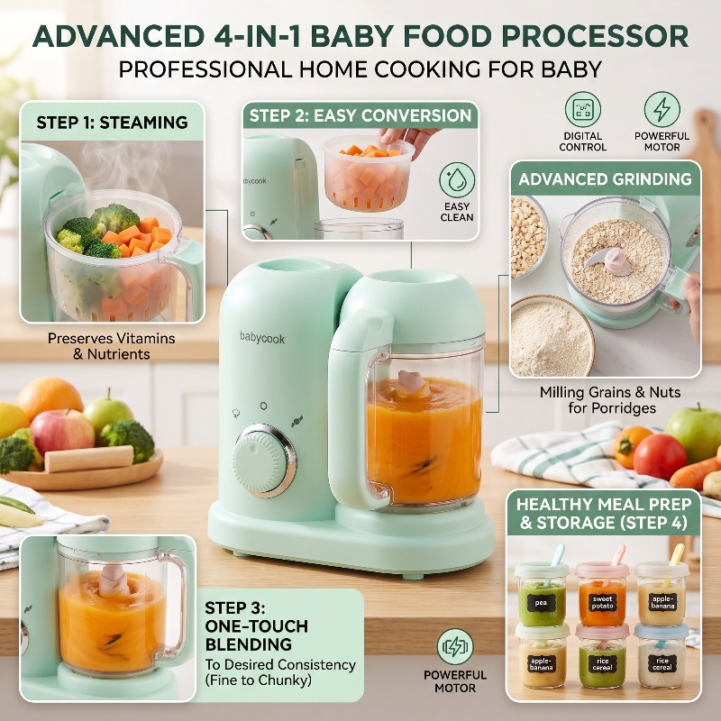 Multi-Function High-precision  - Baby Food Blender And Steamer recension och pris
