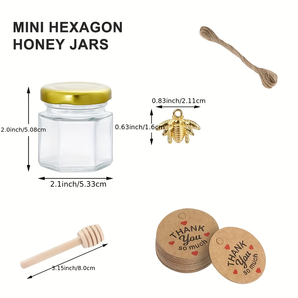1.5oz, Hexagonal Mini Glass Ho - Baby Food Glass Jar recension och pris